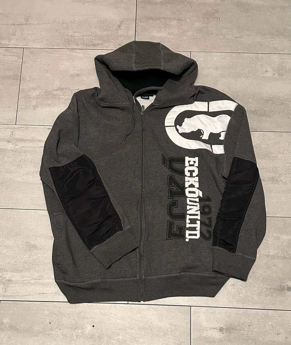 Ecko Unltd Zip-Up Hoodie Size 3X-Large Gray Rhino Graphic